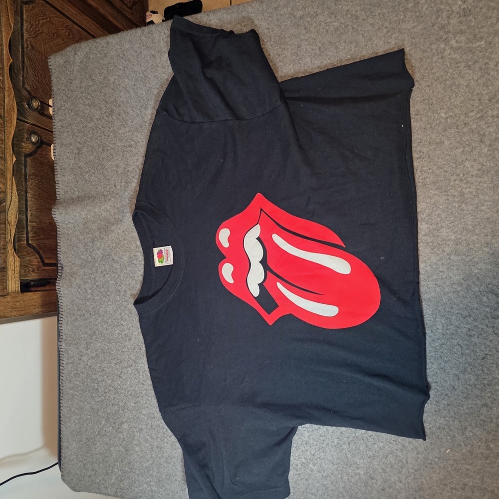 Fruit Of The Loom Rolling Stones Crop Top Womans Xl P1